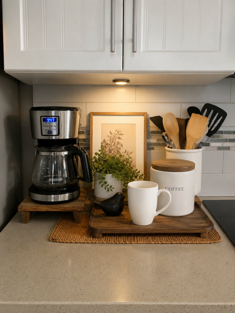 image of a basic kitchen with coffee maker