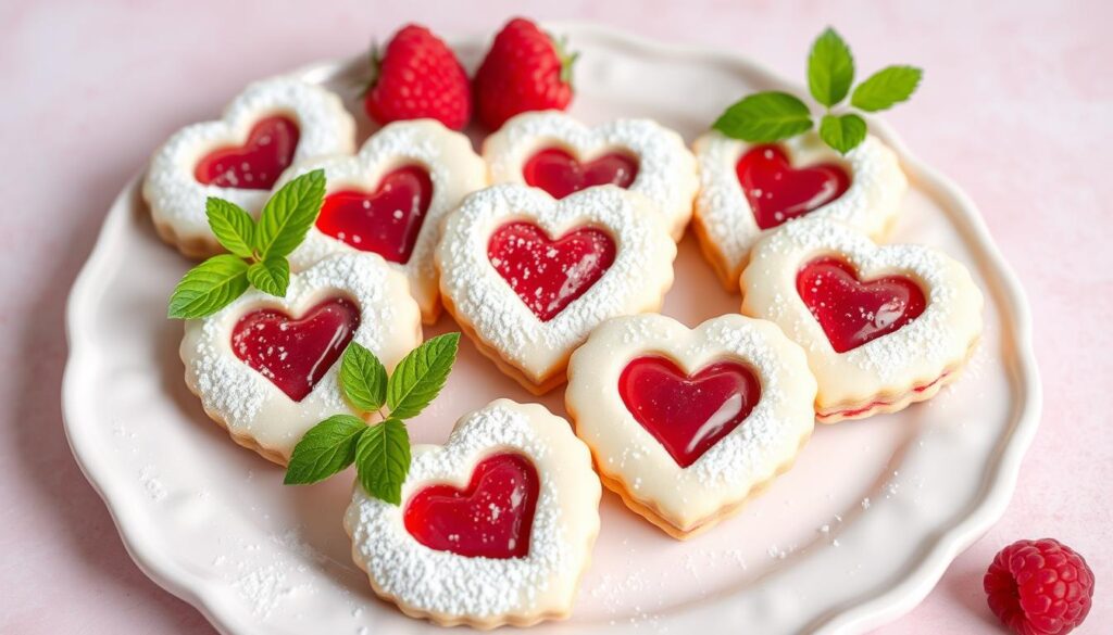 heart-shaped cookies