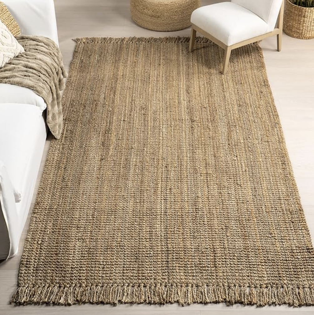 jute rug with fringe
