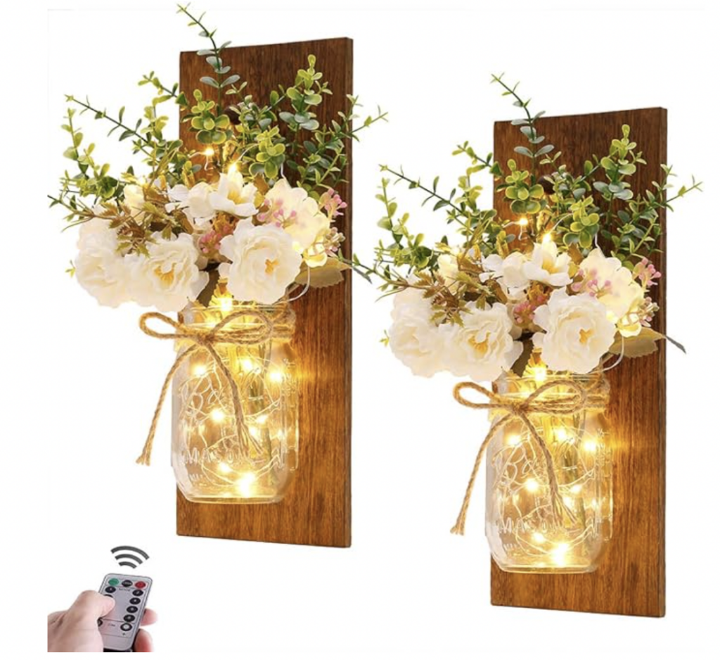 mason jar wall sconce
