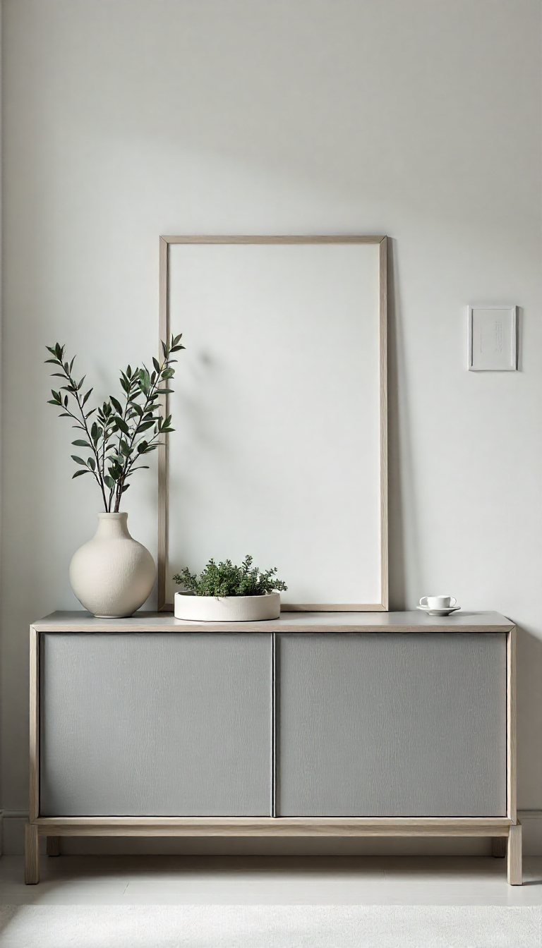 a DIY home decor projects styled together on a console table