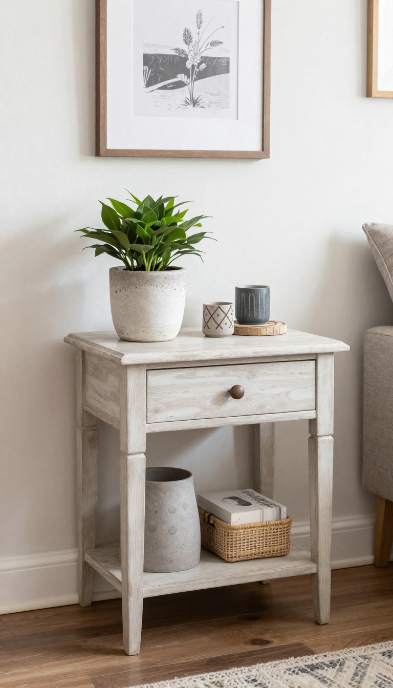 image of a home decor setup styled as if ready for a Facebook Marketplace listing