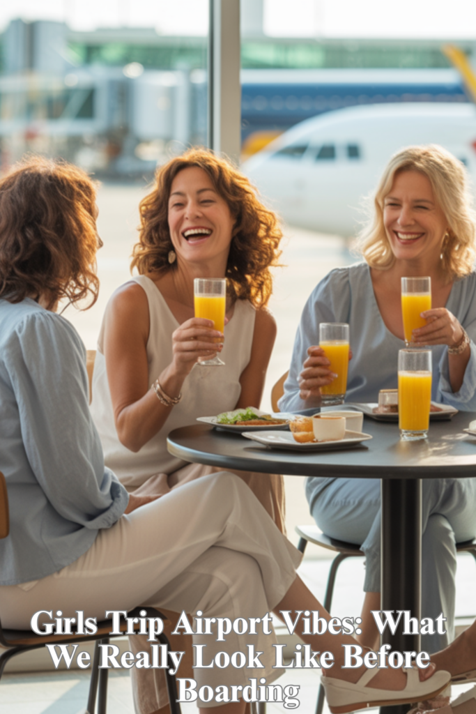 girls at airport restaurant