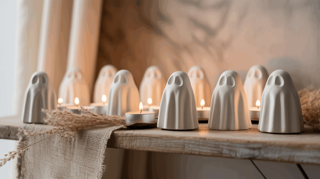 air-dry clay ghosts