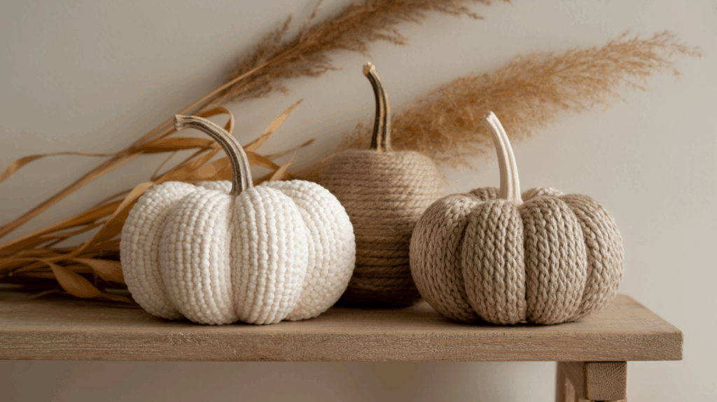 wool pumpkins