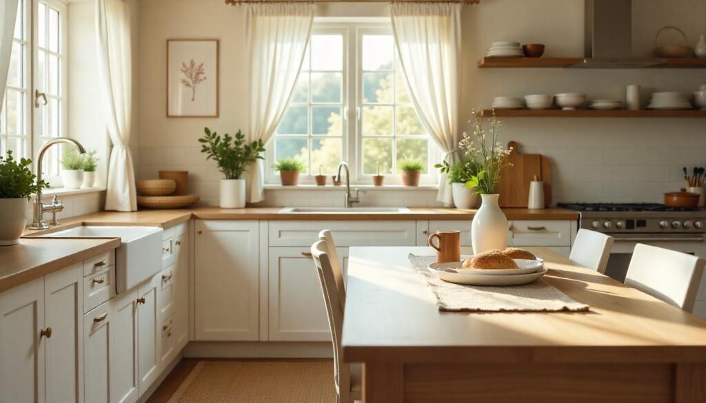texture and layers in a kitchen