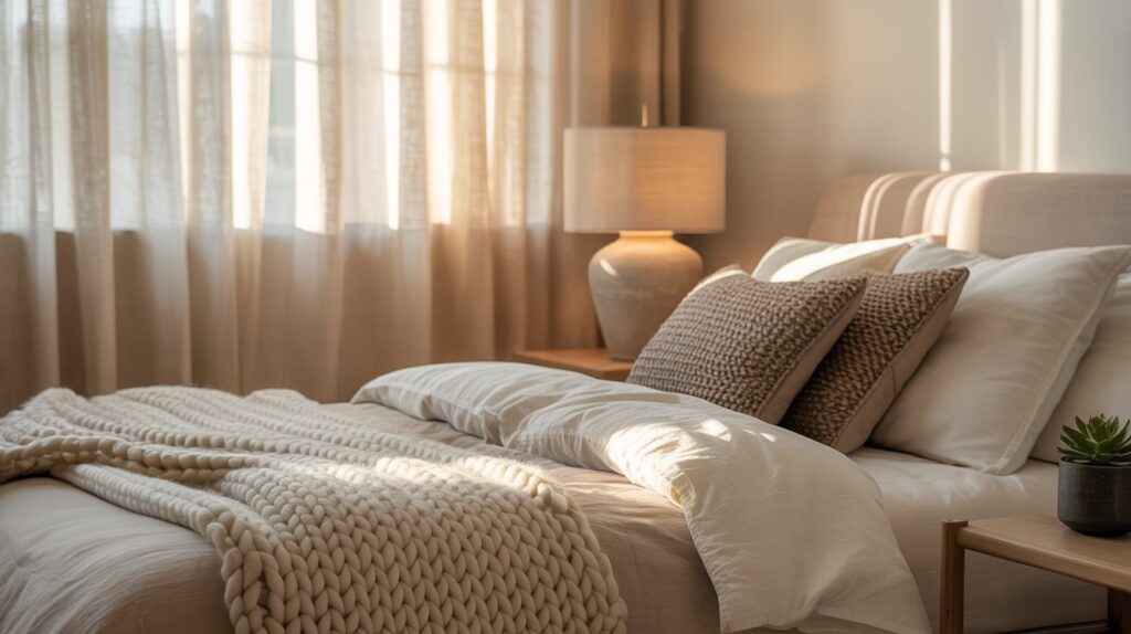 bedroom with bedding