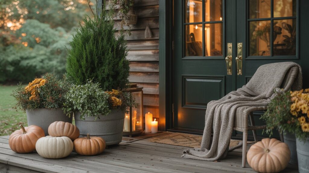 fall porch setting