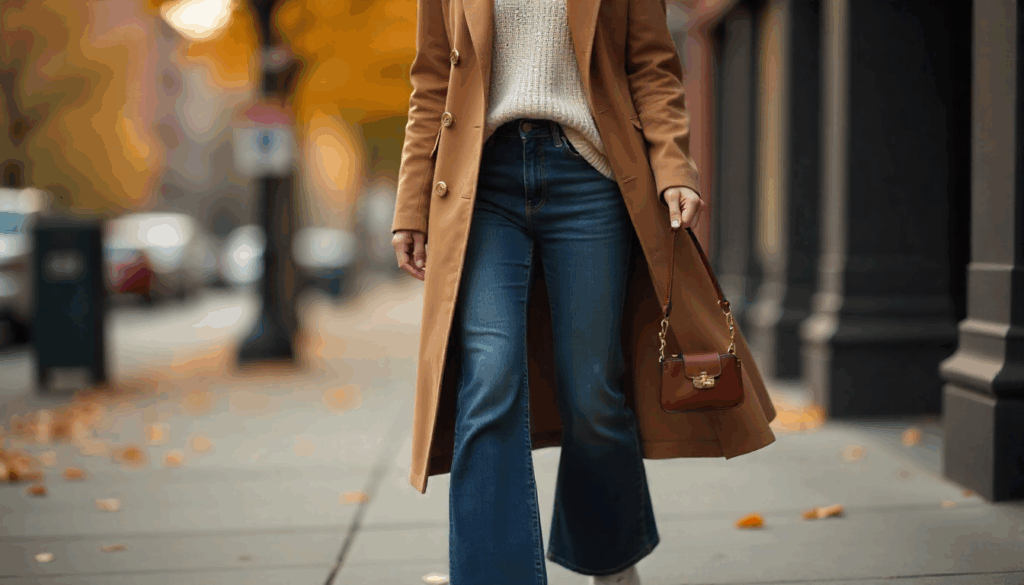 slouchy cable knit sweater with long coat