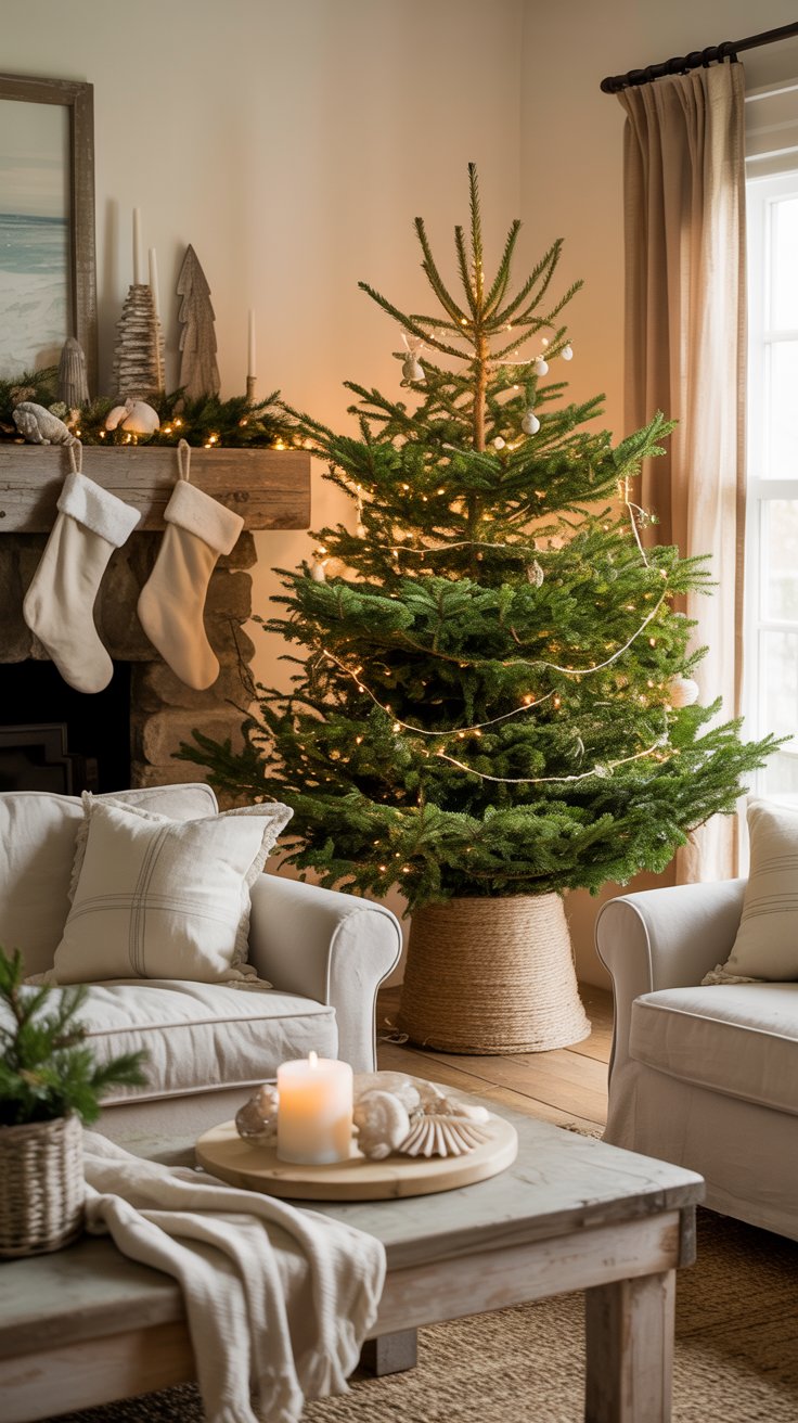 DIY rope Christmas tree collar