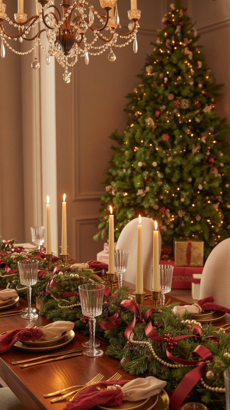 elegant Christmas table setting