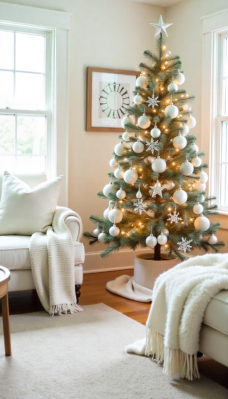 cardboard white painted DIY Christmas tree collar