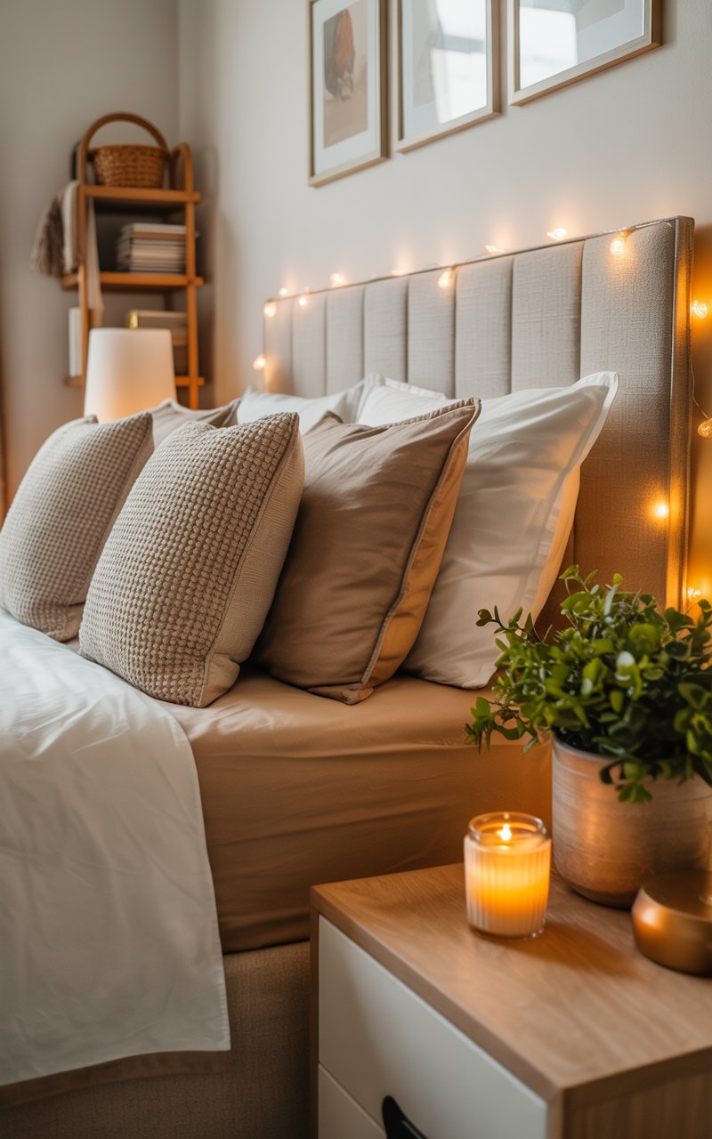 softly lit cozy bedroom image