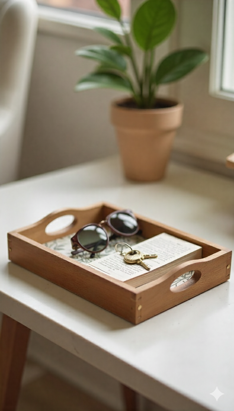 decorative storage tray for table