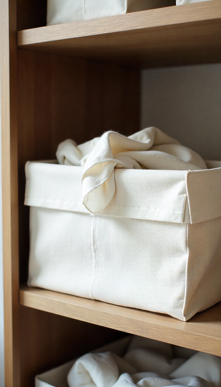 image of DIY linen wrapped boxes
