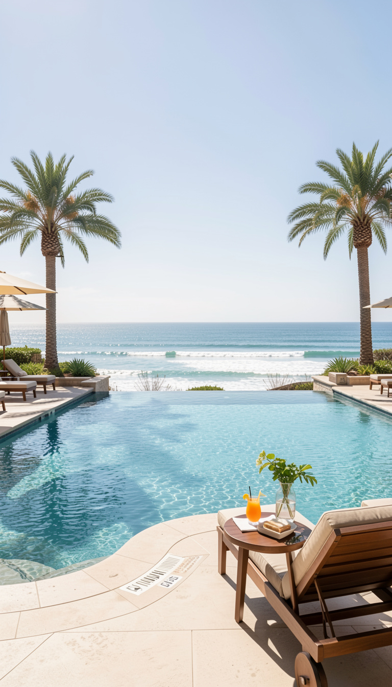 A beautiful view of the ocean from an all inclusive resort in Los Cabos 