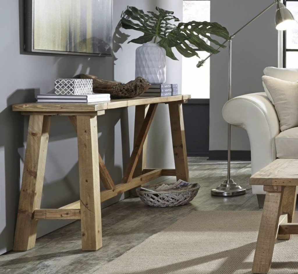 console table styled in an entranceway